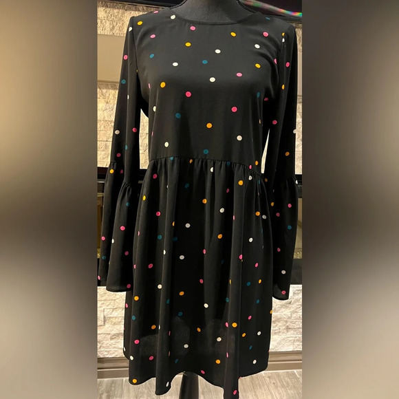 ASOS polka dot swing long sleeve dreas - Picture 1 of 11